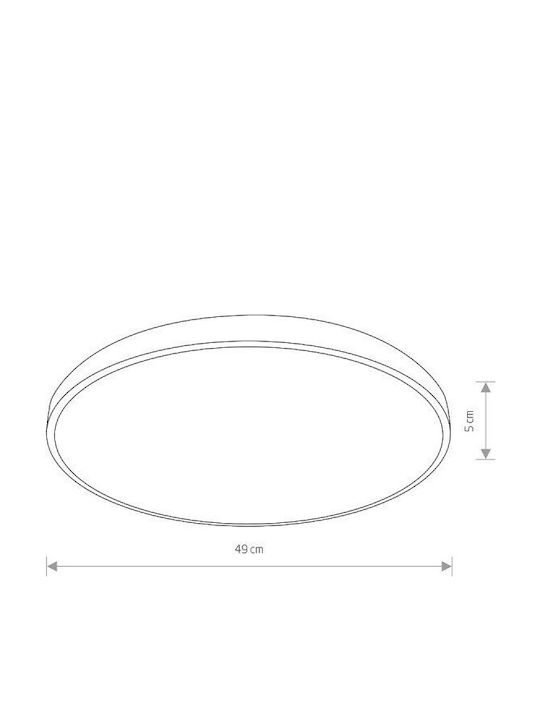 Nowodvorski Rotund Panou LED Putere 32W cu Alb Cald Lumini