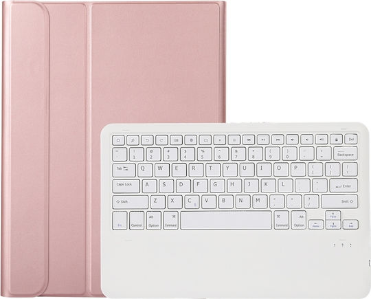 Flip Cover Cu Tastatură În Engleză SUA Rose Gold Galaxy Tab S7+