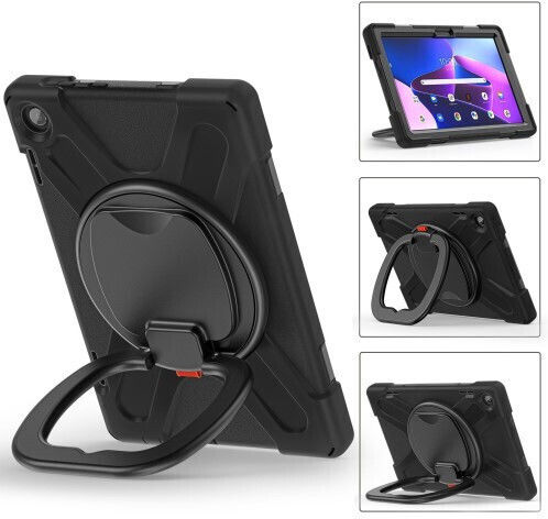 360 X-Armor Kickstand Flip Cover Περιστρεφόμενη Ανθεκτική Μαύρη (Lenovo Tab M10 (3rd Gen) 10.1'')
