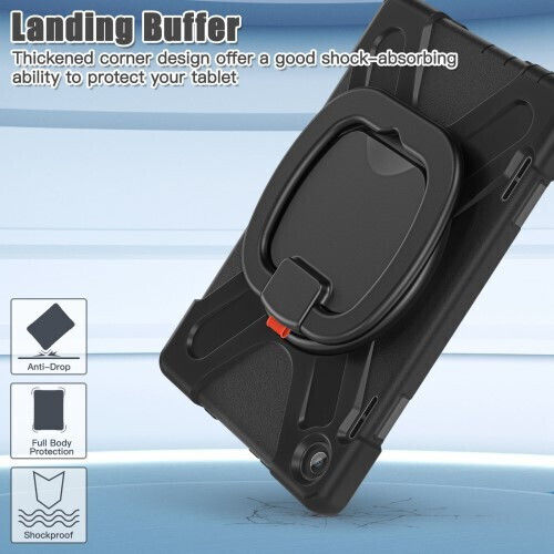 360 X-Armor Kickstand Flip Cover Περιστρεφόμενη Ανθεκτική Μαύρη (Lenovo Tab M10 (3rd Gen) 10.1'')