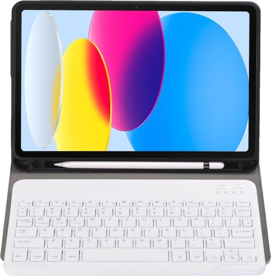 Flip Cover with Keyboard in English US Gold for iPad 2022 10.9'' / iPad 2025 11