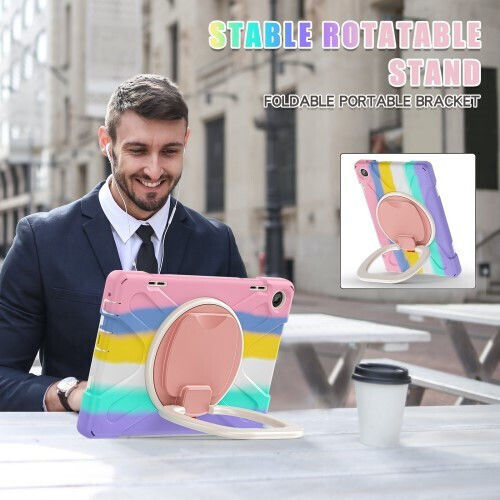 360 X-Armor Kickstand Flip Cover Ανθεκτική Colorful Pink (Lenovo Tab M10 (3rd Gen) 10.1'')