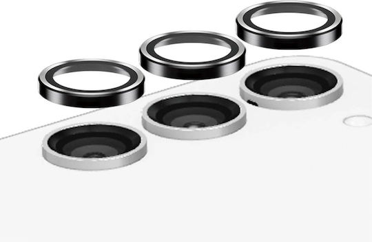 Ring Style Προστασία Κάμερας Μεταλλικό Πλαίσιο Μαύρο για το Samsung Galaxy A55