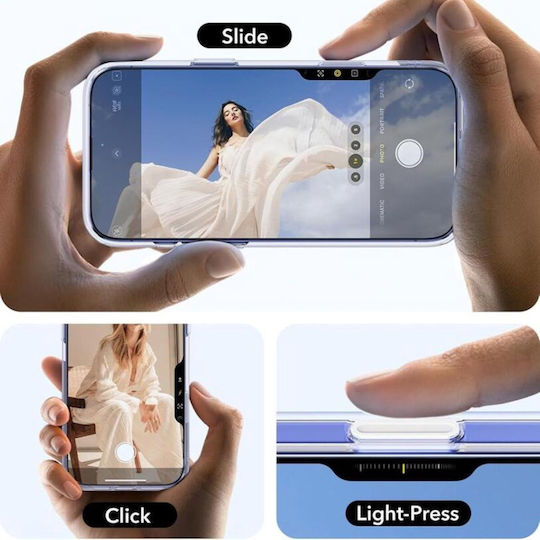 ESR Classic Hybrid Halolock Kickstand Umschlag Rückseite Transparent (iPhone 16 Plus)