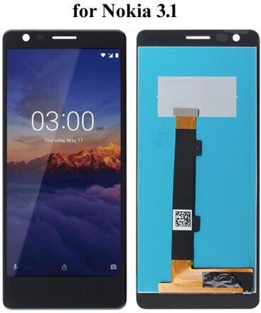 Οθόνη mit Touch-Mechanismus für Nokia 3.1 (Schwarz)