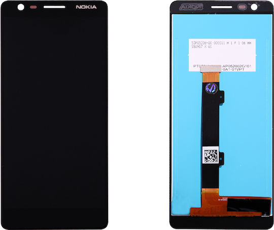 Οθόνη mit Touch-Mechanismus für Nokia 3.1 (Schwarz)