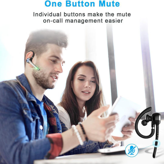 Techsuit G7 In-ear Bluetooth Handsfree Ακουστικό με Θήκη Φόρτισης Μαύρο