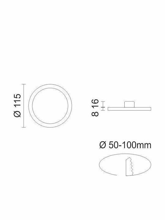 Adjustable LED Panel Light 8W 3000K