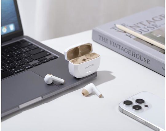 Canyon In-ear Bluetooth Handsfree Căști Alb