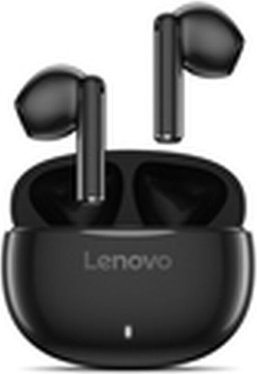 Lenovo Earbud Bluetooth хендсфри Слушалки с Кутийка за Зареждане Черен