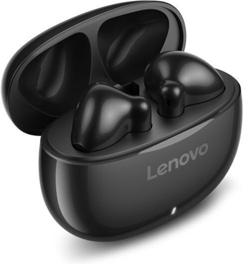 Lenovo Earbud Bluetooth хендсфри Слушалки с Кутийка за Зареждане Черен