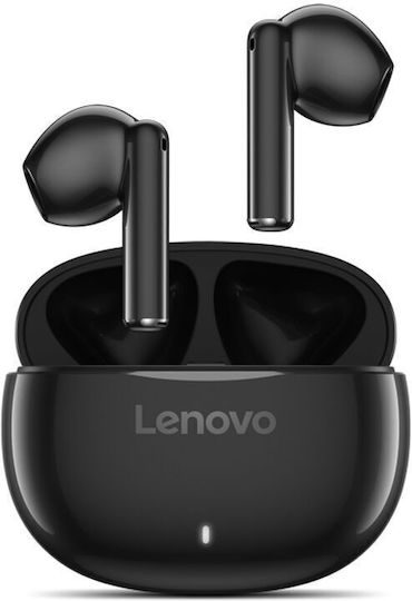 Lenovo Earbud Bluetooth хендсфри Слушалки с Кутийка за Зареждане Черен