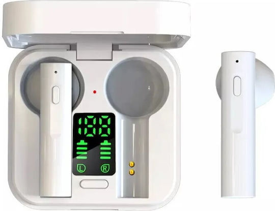 Denver TWS-62 Earbud Bluetooth Handsfree Ακουστικά με Θήκη Φόρτισης Λευκά
