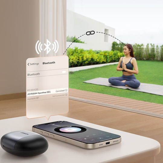 Joyroom JR-OE4 Offenes Ohr Bluetooth-Freisprecheinrichtung Kopfhörer mit Schweißresistenz und Ladeetui Schwarz