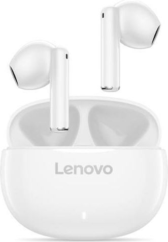 Lenovo E310 Earbud Bluetooth Handsfree Ακουστικά με Θήκη Φόρτισης Λευκά