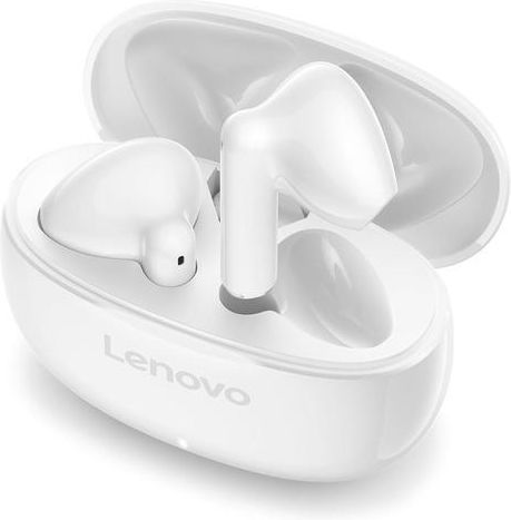 Lenovo E310 Earbud Bluetooth Handsfree Ακουστικά με Θήκη Φόρτισης Λευκά
