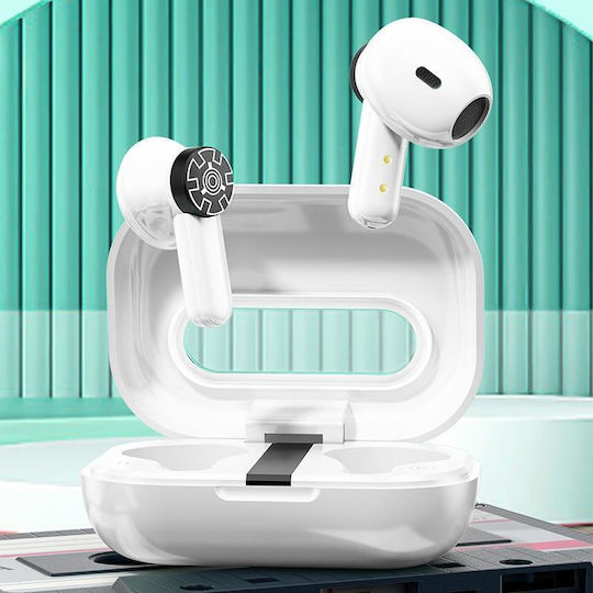WK Va06 Earbud Bluetooth хендсфри Слушалки с Кутийка за Зареждане Бял