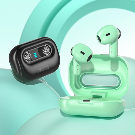 WK Va06 Earbud Bluetooth хендсфри Слушалки с Кутийка за Зареждане Бял