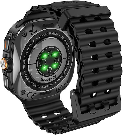 Hoco Y29 Call Aluminium 49mm Smartwatch (Μαύρο)