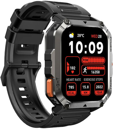 BlackView W70 Pro 51mm Smartwatch με Παλμογράφο (Μαύρο)