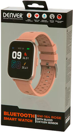 Denver SW-164 Smartwatch με Παλμογράφο (Ροζ Χρυσό)