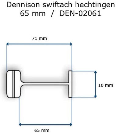Dennison Nylon Plastic Needles 65mm 5,000 Pcs