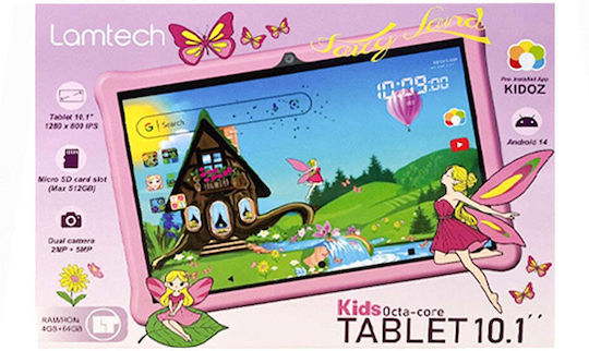 Lamtech LAM980282 10.1" Tablet (4GB/64GB) Ροζ