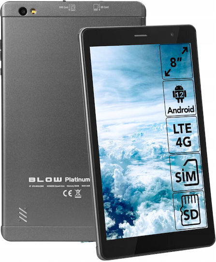 Blow PlatinumTAB8 v3 4G 8Inci Tabletă (4GB/64GB) Jet Black