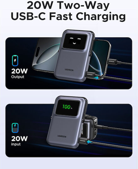Ugreen PB572 Power Bank 10000mAh 20W Power Delivery Γκρι