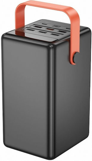 Hoco J142 Power Bank 100000mAh 22.5W with 6 USB-A Ports and 2 USB-C Ports Power Delivery Black