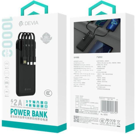 Devia EP189 Power Bank 10000mAh 10W Schwarz
