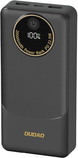 Dudao K12Pro Power Bank 20000mAh 22.5W cu Port USB-A și Port USB-C Livrarea energiei Alb
