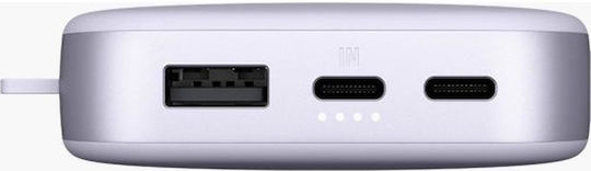 Fresh 'n Rebel Power Bank 18000mAh 20W με Θύρα USB-A και 2 Θύρες USB-C Power Delivery Dreamy Lilac