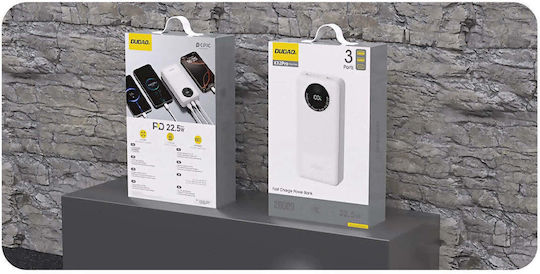 Dudao K12Pro Power Bank 20000mAh 22.5W με Θύρα USB-A και Θύρα USB-C Power Delivery Μαύρο