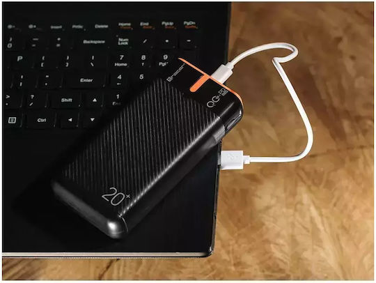 Tracer EnerGen Power Bank 20000mAh 22.5W με 2 Θύρες USB-A και Θύρα USB-C Power Delivery / Quick Charge 3.0 Black Orange