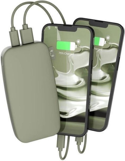 Fresh 'n Rebel Baterie Externă 12000mAh 20W Cu Port De Ieșire USB-A Și Port De Ieșire USB-C Verde