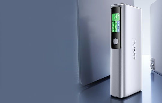 Romoss PPU20 Power Bank 20000mAh 130W with 2 USB-A Ports and USB-C Port Power Delivery / Quick Charge 3.0 Silver