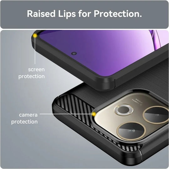 Techsuit Carbon Bumper Silicone / Plastic Black (Oppo A5 Pro)