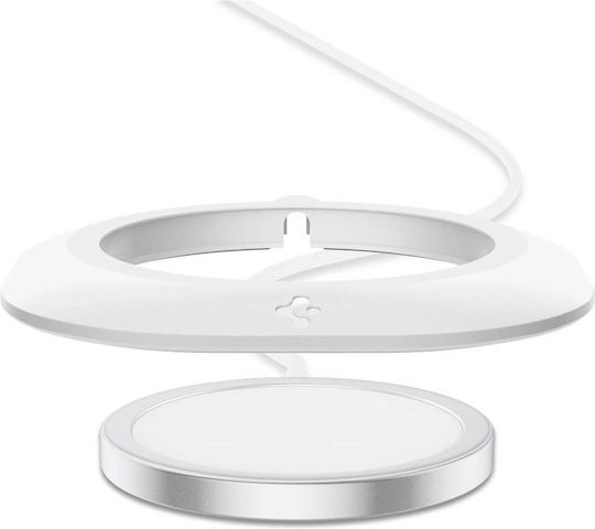 Spigen MagFit Pad Βάση Φόρτισης MagSafe σε Λευκό χρώμα
