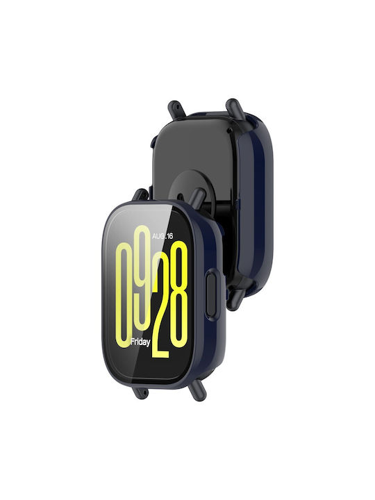 2 În 1 Husă Din Plastic Cu Geam Culoare Albastru Închis Pentru Xiaomi Redmi Watch 5 Active