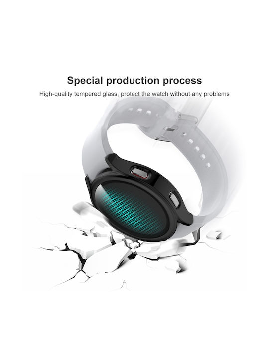 Plastic Case with Glass in Black color for Galaxy Watch 4 40mm