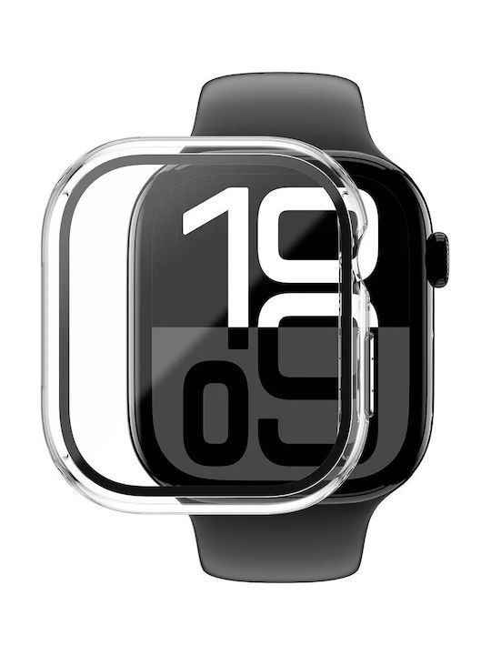 AmazingThing Plastic Case with Glass in Transparent color for Apple Watch 42mm
