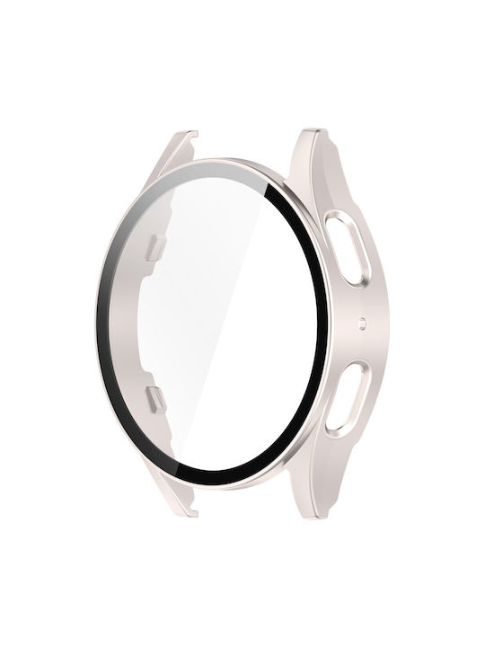 Carcasă de Plastic cu Sticlă Matte Starlight pentru Samsung Galaxy Watch 7 (40mm)