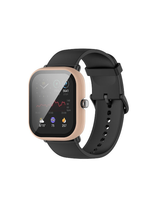 Plastikhülle mit Glas in Rosa Farbe für Amazfit GTS 2 Mini