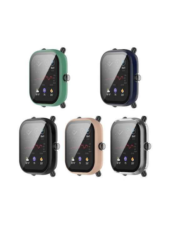 Plastikhülle mit Glas in Rosa Farbe für Amazfit GTS 2 Mini