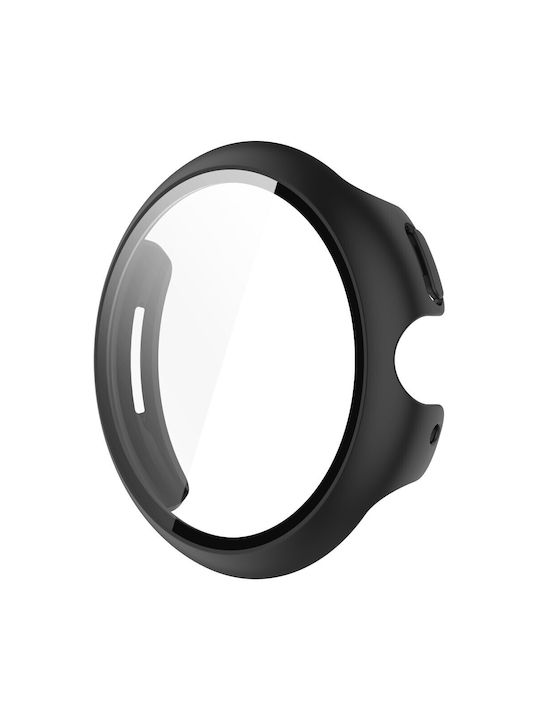 Πλαστική Θήκη με Τζαμάκι σε Μαύρο χρώμα για Google Pixel Watch 3 (45mm)