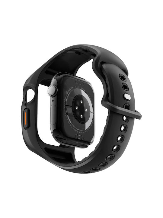 Spigen Liquid Air Pro Matte Silikonhülle in Schwarz Farbe für Apple Watch 10 46 mm