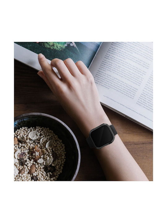 KWmobile Slim 2-Pack Carcasă Din Plastic Cu Geam Clear Și Negru Pentru Apple Watch 41mm
