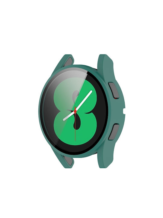 Пластмасов Калъф със Стъкло в Зелен цвят за Huawei Watch 4 / Watch 4 ProГалакси Уотч 4 44мм