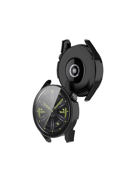 Techsuit Defense360 Pro Plastikhülle mit Glas in Schwarz Farbe für Huawei Watch GT 3 (42mm)